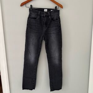 Edwin Bree Slim Straight Charcoal Raw Hem Jeans